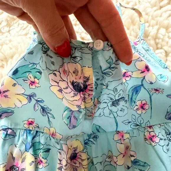 OshKosh B'gosh Light Blue Floral Dress - Picture 6 of 7